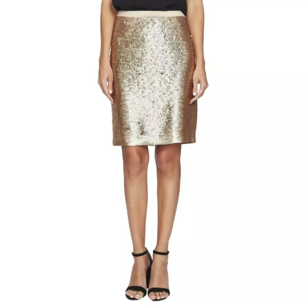 Gold metallic skirt